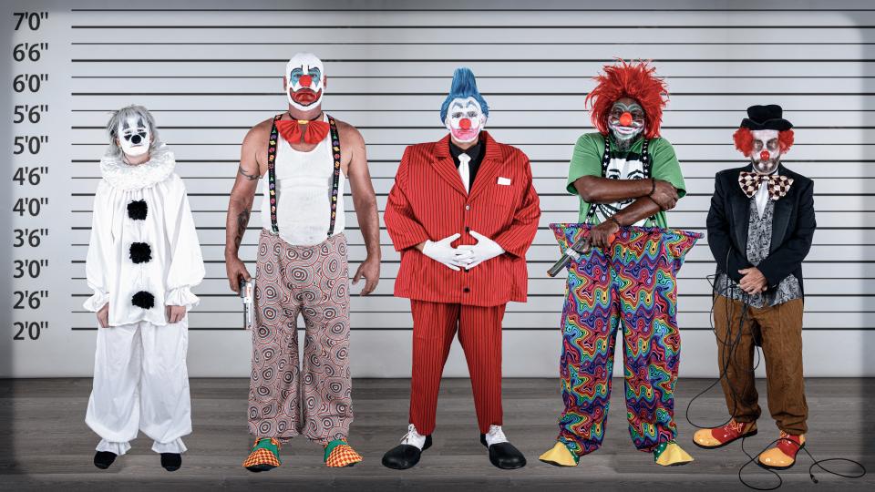 The clowns of Theatre Conspiracy's "Clown Bar"