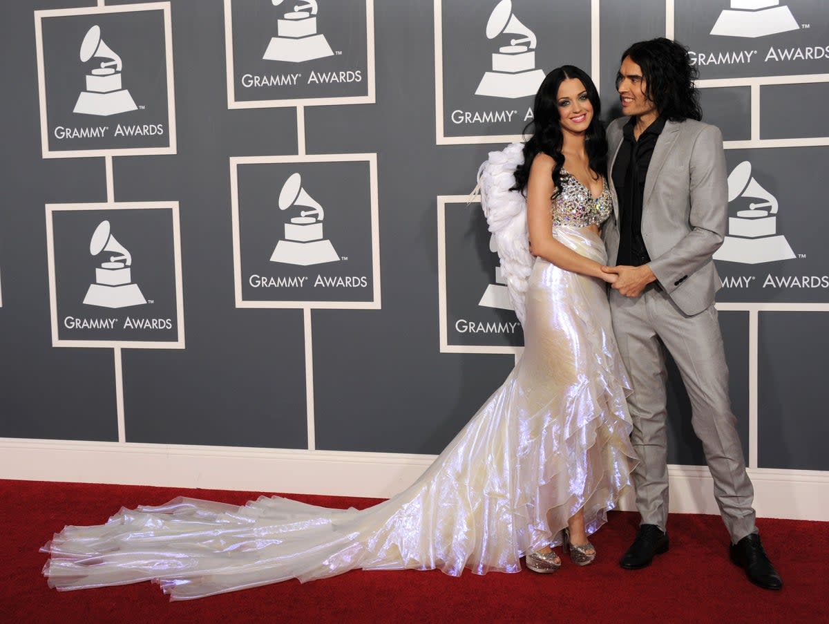 Perry and Brand at the Grammy Awards in 2011 (Getty Images)