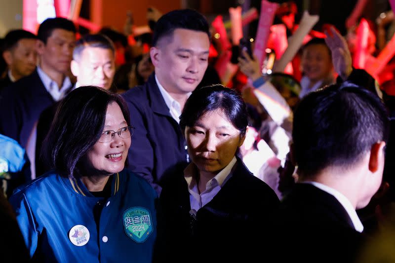 Lai Ching-te, Taiwan's vice president and the ruling Democratic Progressive Party's (DPP) presidential candidate attends a campaign event in Taipei