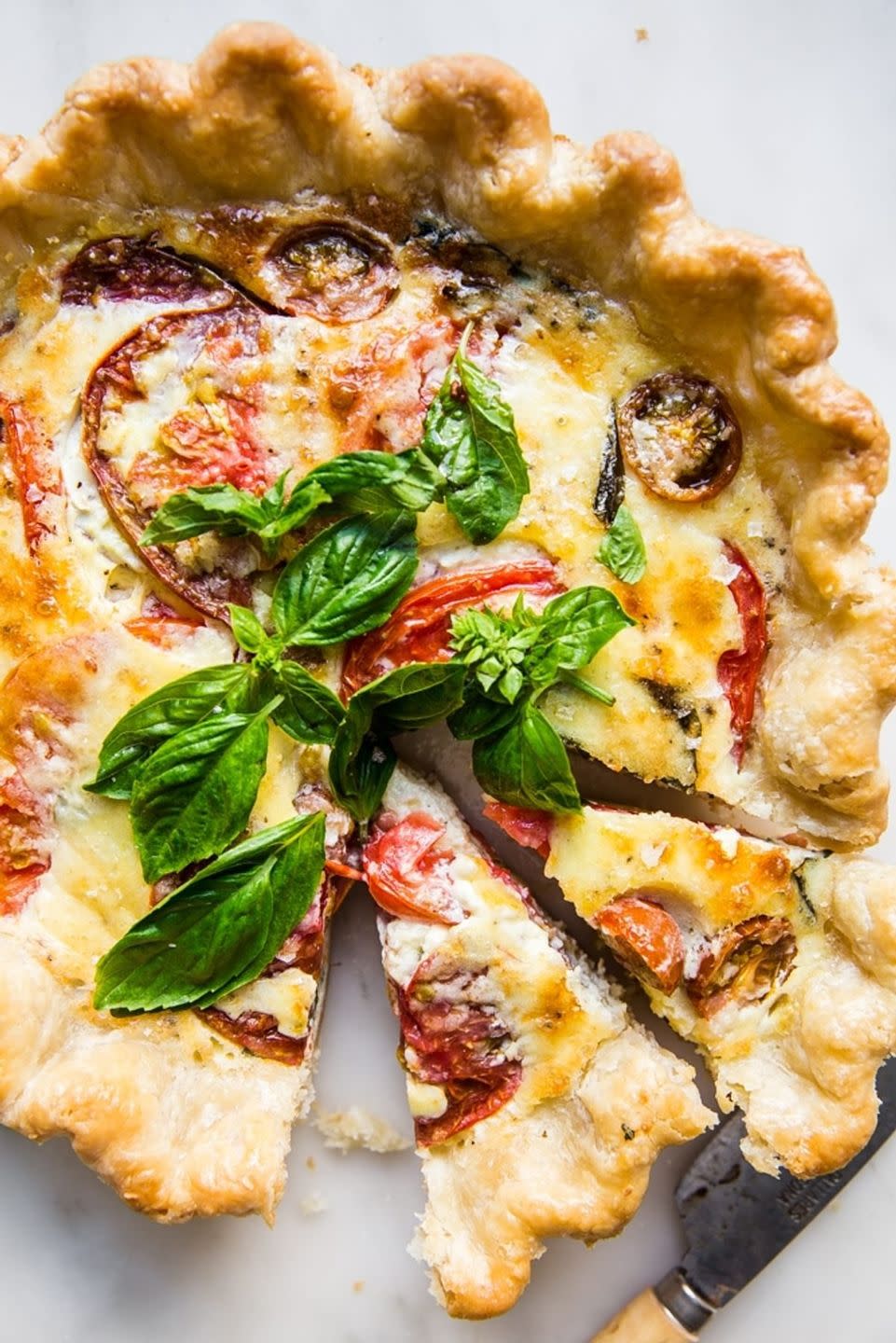 quiche recipes tomato basil and caramelized onion quiche