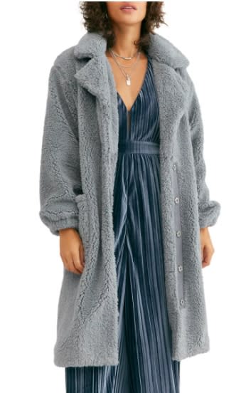 Free People Tessa Teddy Coat. (Image via Nordstrom)