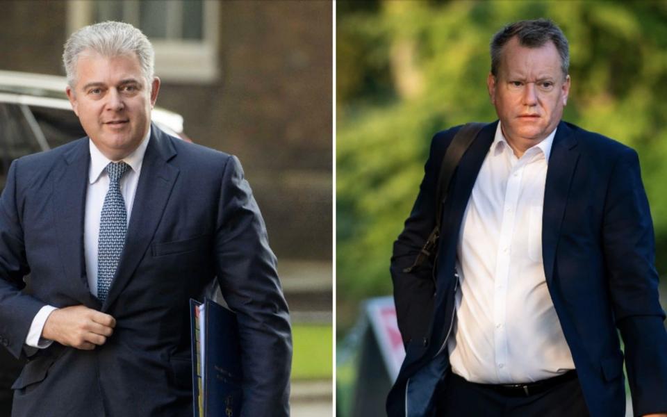 Brandon Lewis and Lord Frost will make clear that the talks over the Protocol are now in the ‘last chance saloon’, according to a source - Julian Simmonds for The Telegraph/PA