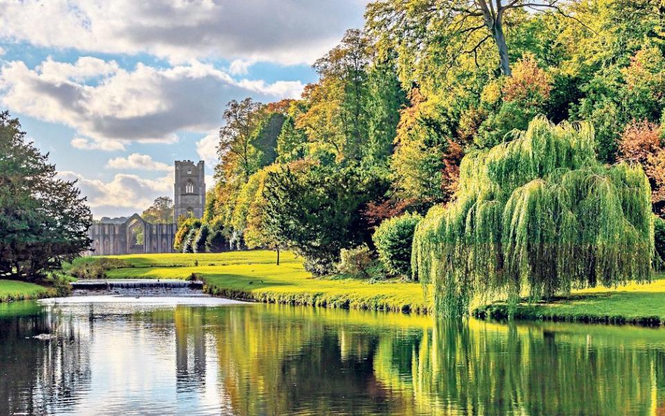 Autumnal majesty: Fountains Abbey, nestled south west of Ripon in North Yorkshire, was also used as a location for The Secret Garden -  Charlotte Graham