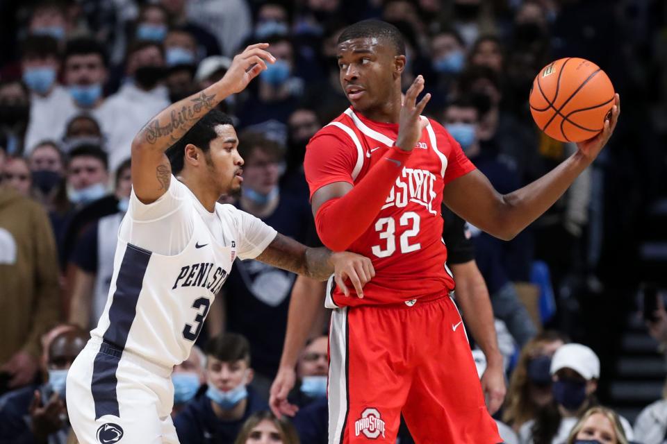 Ohio State coach Chris Holtmann liked how E.J. Liddell and his teammates kept their composure during a Penn State run late in Sunday's win.