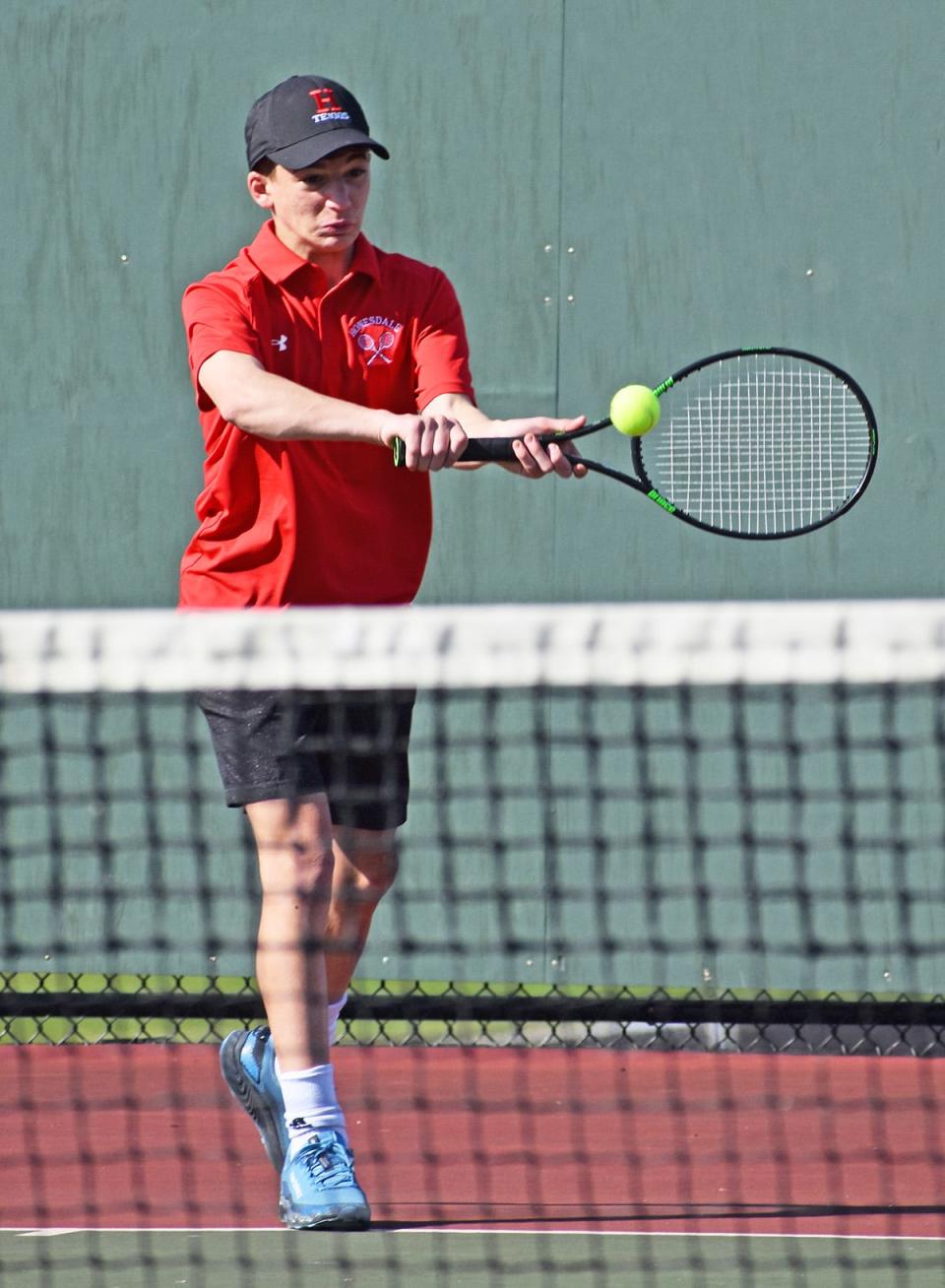 Freshman singles player Michael Reiprich paced Honesdale to a 5-0 Lackawanna League victory over Western Wayne.