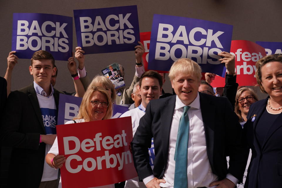 Conservative party leadership contender Boris Johnson during a Tory leadership hustings at Darlington Hippodrome.