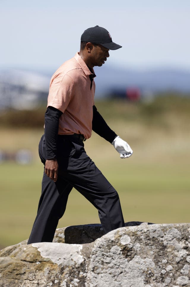 Tiger Woods was back at the home of golf as he arrived in Scotland early to practise ahead of this week's Open at St Andrews