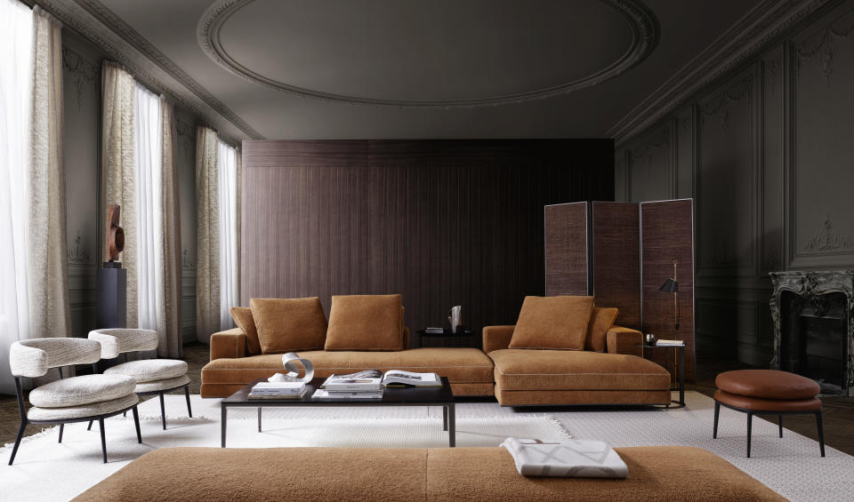 Maxalto unveiled its Arbiter sofa at Salone del Mobile. Courtesy of Maxalto<br>