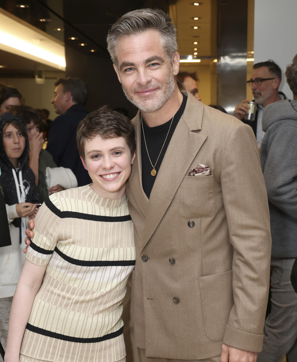 <p>Sophia Lillis and <a href="https://people.com/tag/chris-pine/" rel="nofollow noopener" target="_blank" data-ylk="slk:Chris Pine;elm:context_link;itc:0;sec:content-canvas" class="link ">Chris Pine</a> attend a special L.A. screening and reception of <em>Dungeons & Dragons: Honor Among Thieves</em> on March 15.</p>