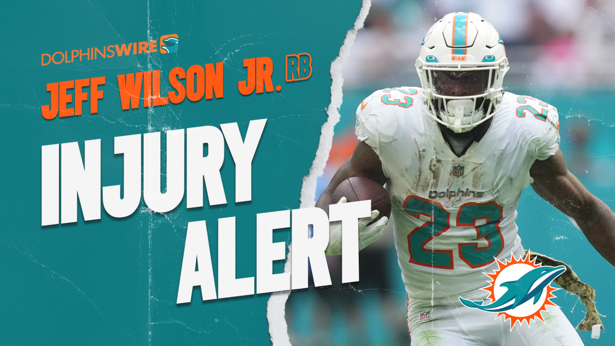 Dolphins RB Jeff Wilson Jr. leaves game with an injury