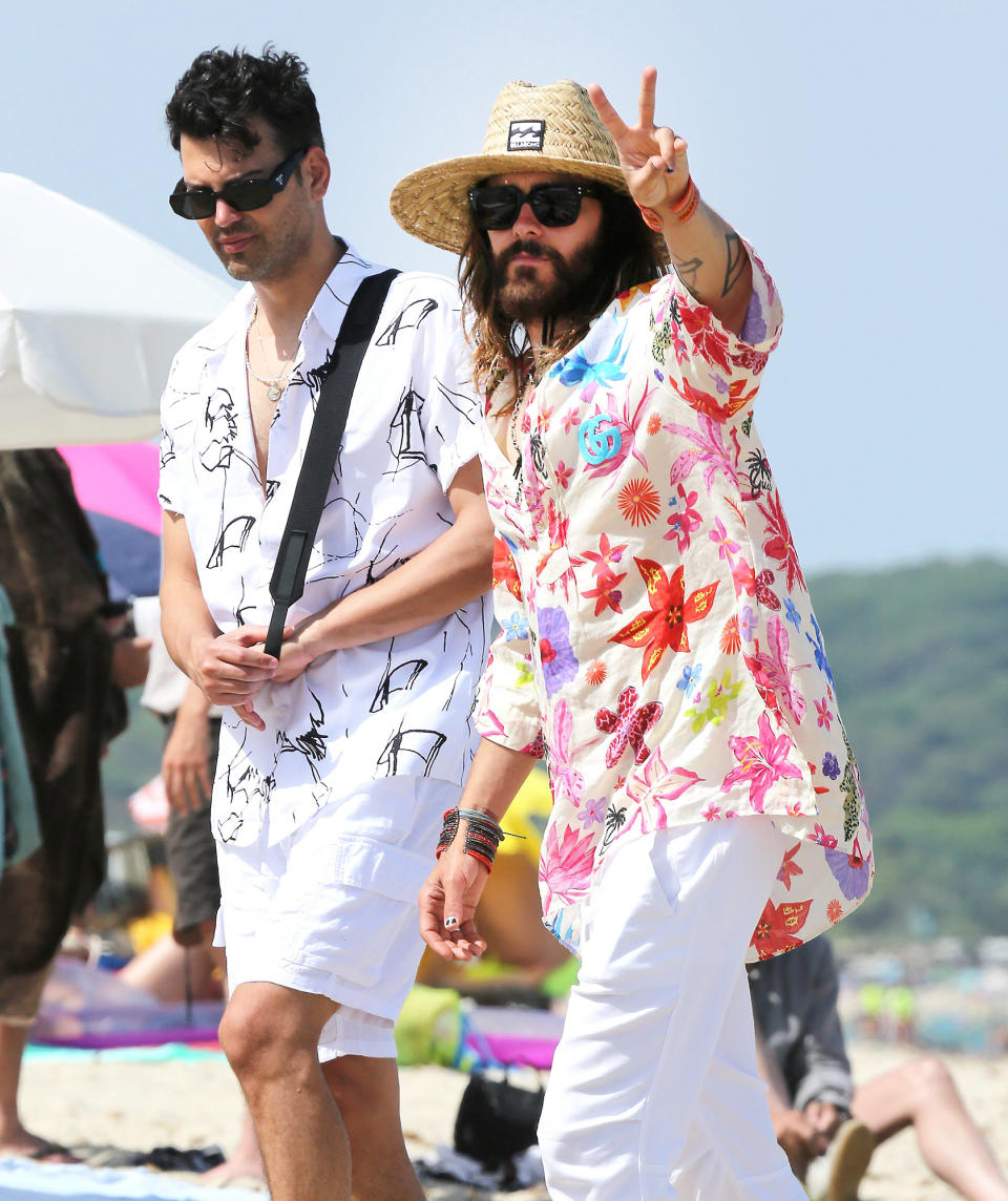 <p>Jared Leto spends the day at Club 55 while vacationing in Saint-Tropez, France, on July 4. </p>