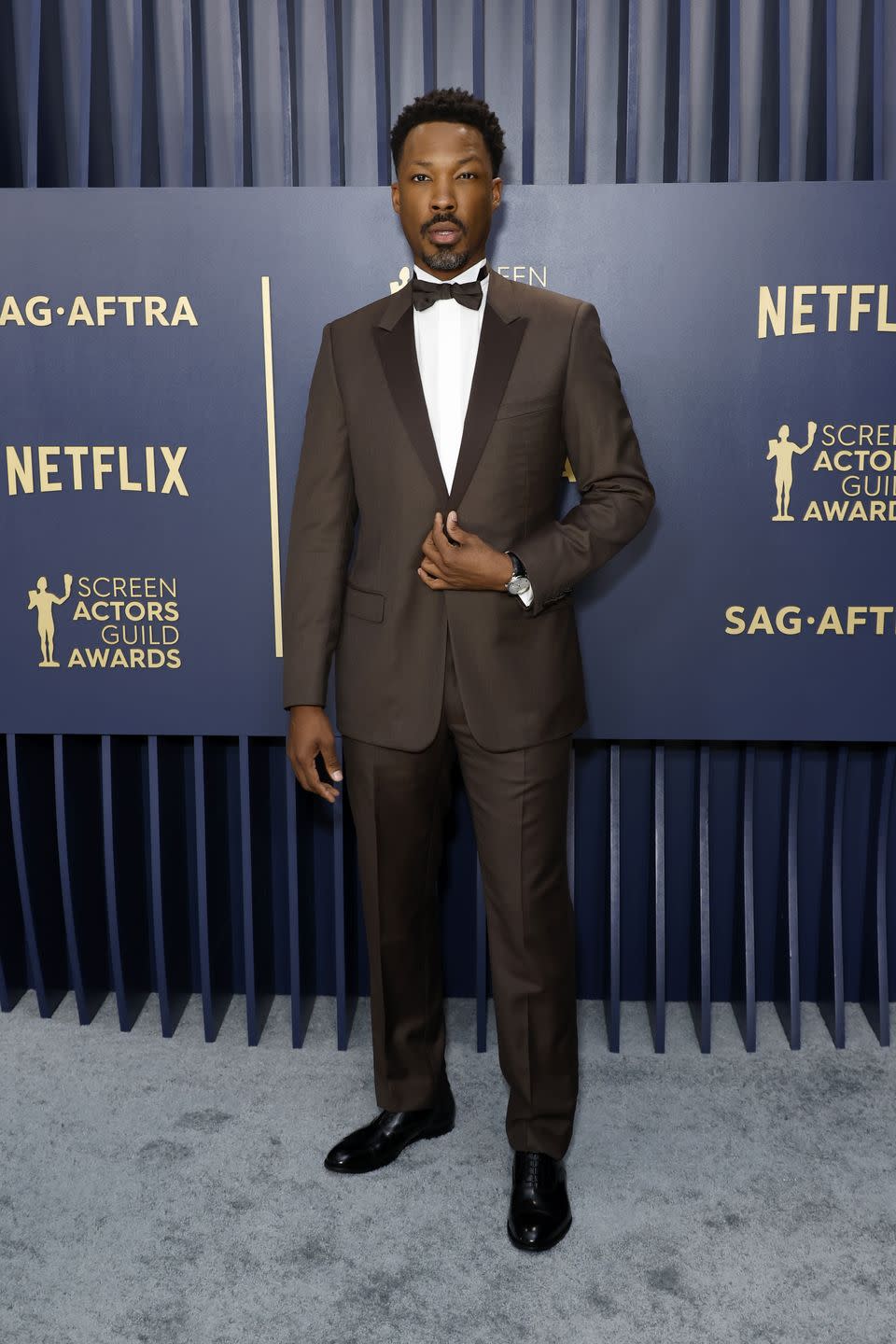 los angeles, california february 24 corey hawkins attends the 30th annual screen actors guild awards at shrine auditorium and expo hall on february 24, 2024 in los angeles, california photo by frazer harrisongetty images