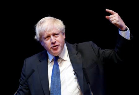Boris Johnson speaks at the Conservative Home fringe meeting at the Conservative Party Conference in Birmingham