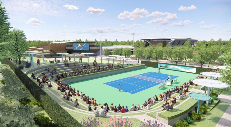 A new state-of-the-art professional tennis stadium has been proposed for the River District in west Charlotte. Charleston businessman Ben Navarro is pitching the stadium and campus, along with the relocation of the Western & Southern Open, which is commonly known as the Cincinnati Masters.