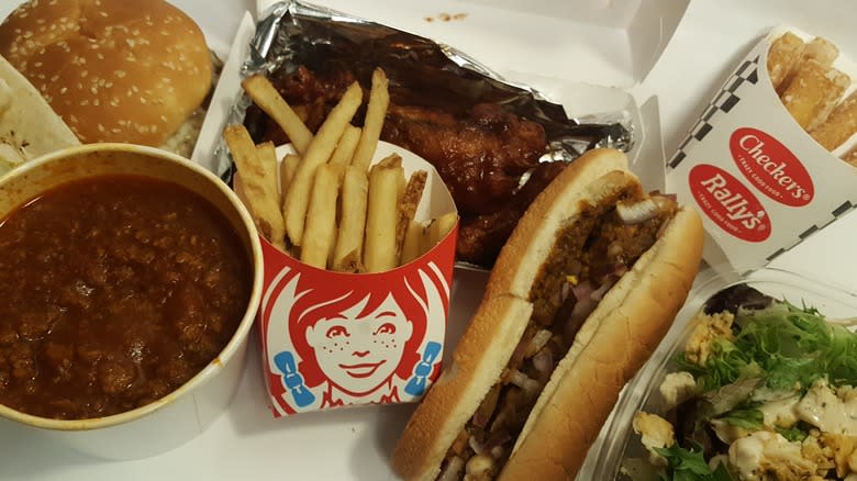 foods from wendy's and rally's