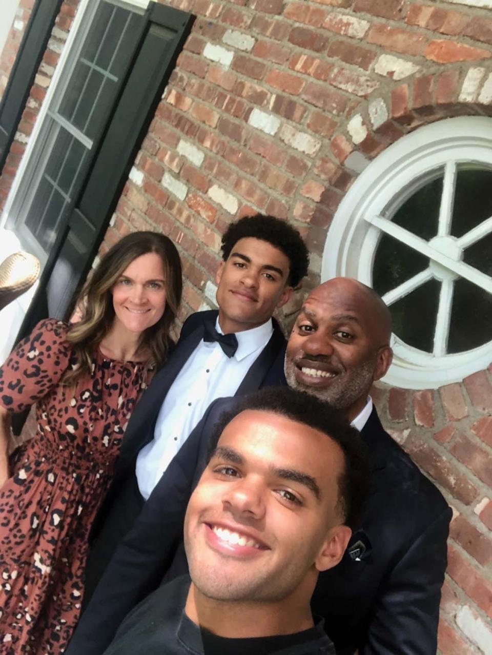 Keith Dawkins with wife Jeanine, son Cole, Dawkins and son Bryce