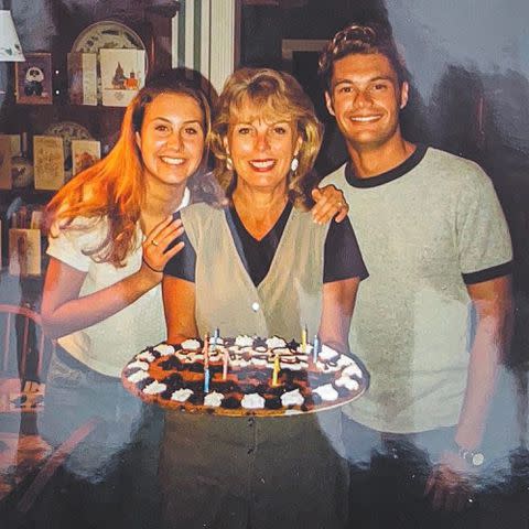 <p>Ryan Seacrest Instagram</p> Ryan Seacrest with his sister Meredith Seacrest and their mom Connie.