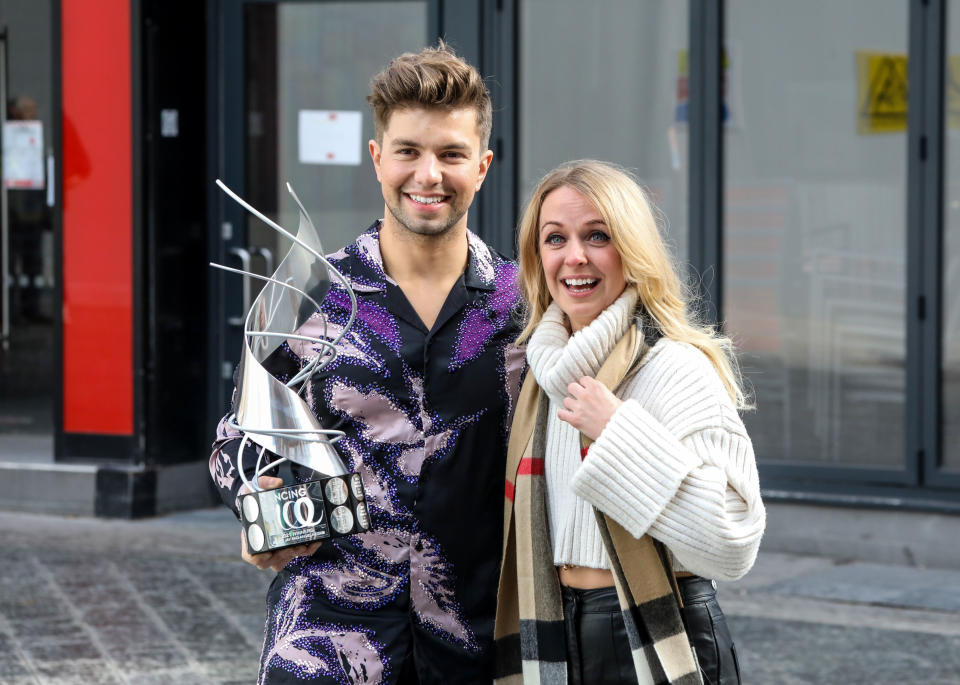 Sonny Jay and Angela Egan won the 2021 series of 'Dancing On Ice'. (Brett Cove/SOPA Images/LightRocket via Getty Images)