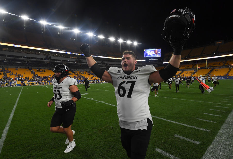 Cincinnati improved to 2-0 with Saturday's impressive win over Pittsburgh. The Bearcats are looking good as they embark on their inaugural season in Big 12. (Photo by Justin Berl/Getty Images)