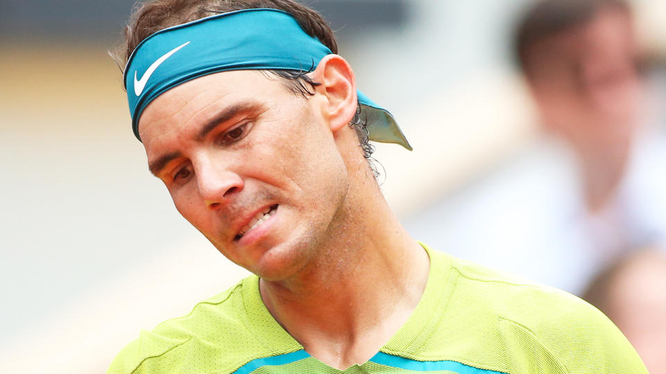 Rafael Nadal's left foot was numbed from painkillers during the French Open final.