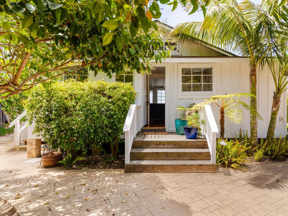 The exterior of Ashton Kutcher and Mila Kunis' beach house in California.