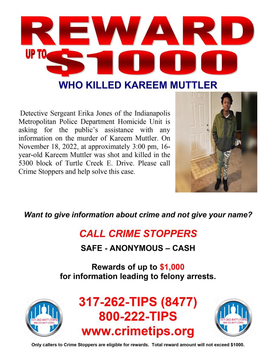 The goal of Crime Stoppers of Central Indiana, a nonprofit founded in 1985, is to take anonymous crime tips from the public and get them to the right law enforcement investigating unit, said the organization's director Daniel Rosenberg.