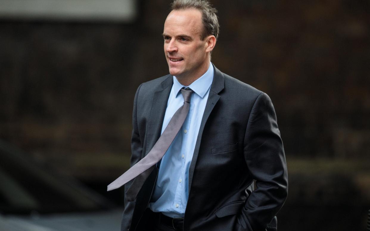 Dominic Raab will hold his first round of talks with Michel Barnier today - Getty Images Europe