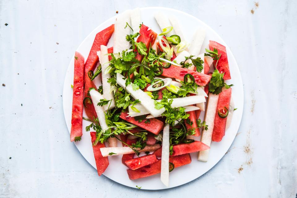 Watermelon and Jicama Salad With Jalapeño and Lime