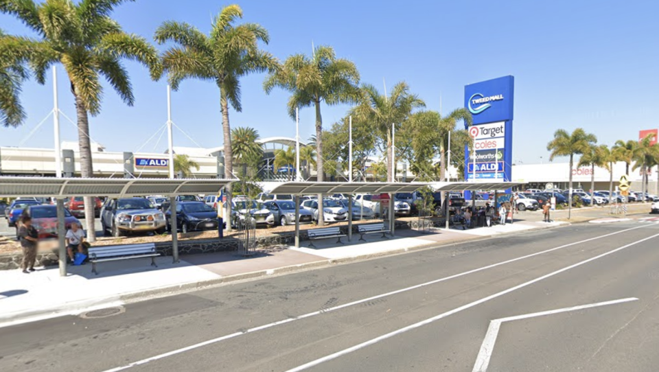 Nathaniel Bower was last seen getting on to a bus at Tweed Centro Shopping Centre (pictured is a Google Maps image) about 6.15pm on Thursday.