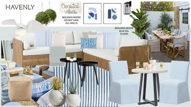 <p>Designed by Havenly</p> Kasee Smith's inspiration board for my porch