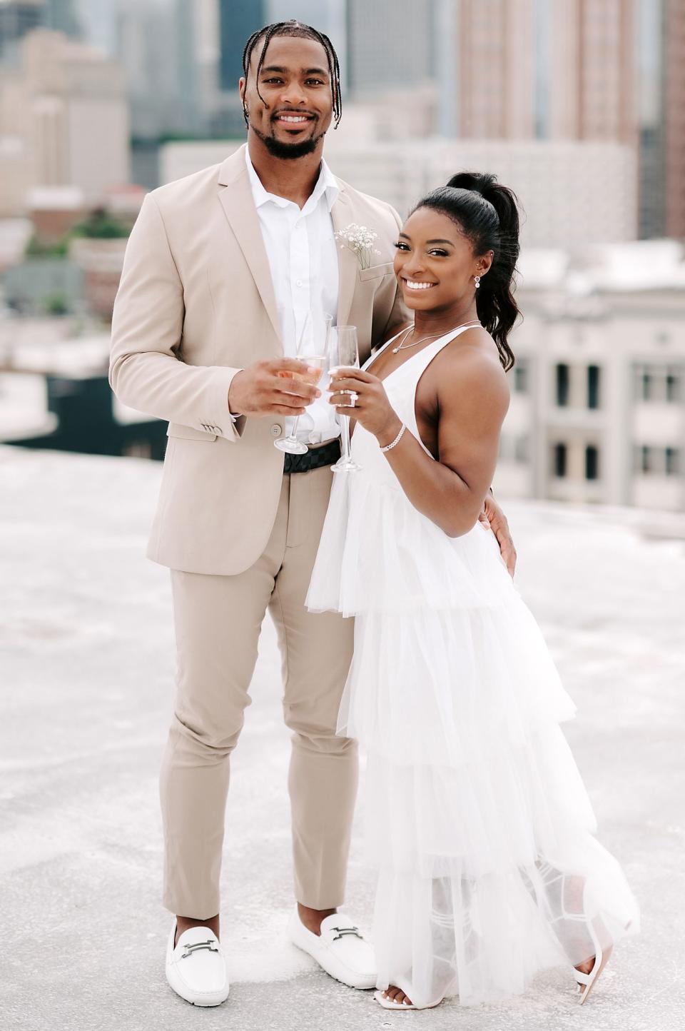 Simone Biles and Jonathan Owens Are Married! See All the Photos from the Couple's Intimate Wedding