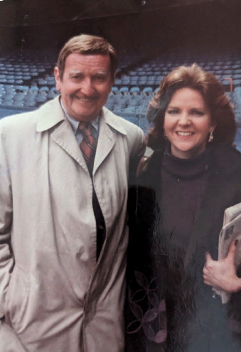 Broadcast journalists Vince Doyle and his daughter Anne.