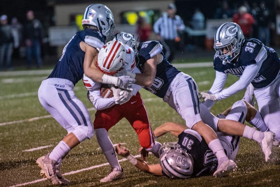 Granville senior linebacker Matthew Chaykowski, left, again will spearhead the Blue Aces' charge on the defensive side of the ball.