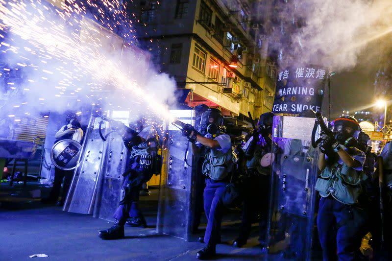 Pictures of the Year: Hong Kong protest tide turns into sea of flames