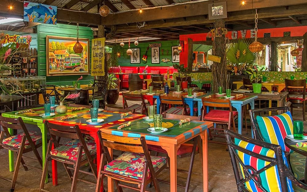 Try the home-style curried goat or traditional oxtail stew at Miss T's Kitchen