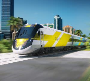 A Brightline train in action. Photo courtesy of Brightline