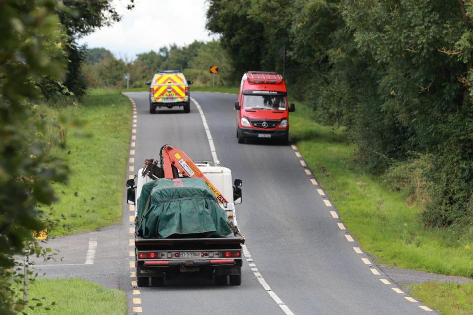 The scene on the N54 Clones where the crash took place (PA Wire)