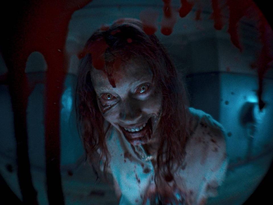 Alyssa Sutherland as deadite Ellie in "Evil Dead Rise."