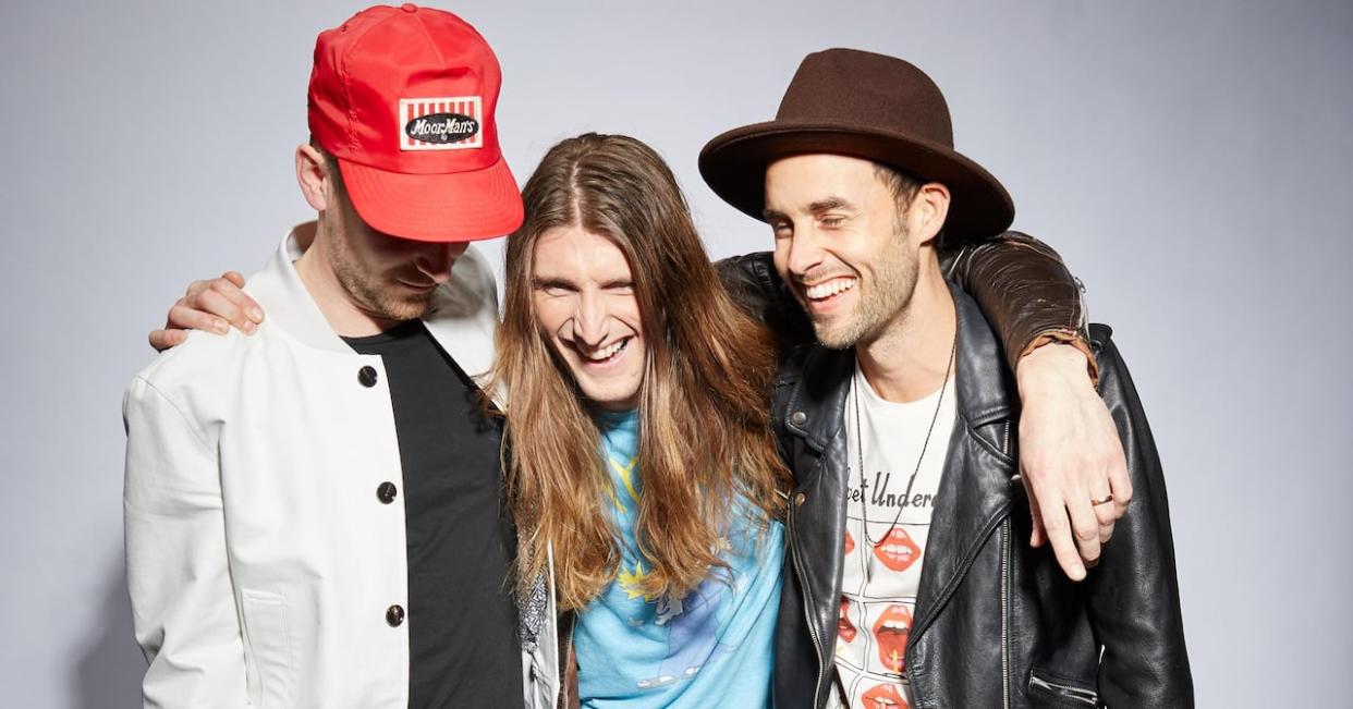 Safe in Sound by The East Pointers, nominated for album of the year, is a tribute to their late bandmate, Koady Chaisson, centre. (East Pointers - image credit)
