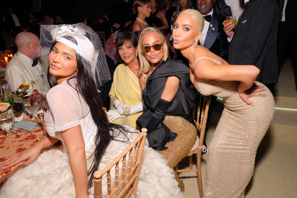 Kylie Jenner, Kris Jenner, Khloé Kardashian and Kim Kardashian attend The 2022 Met Gala Celebrating in New York City. 