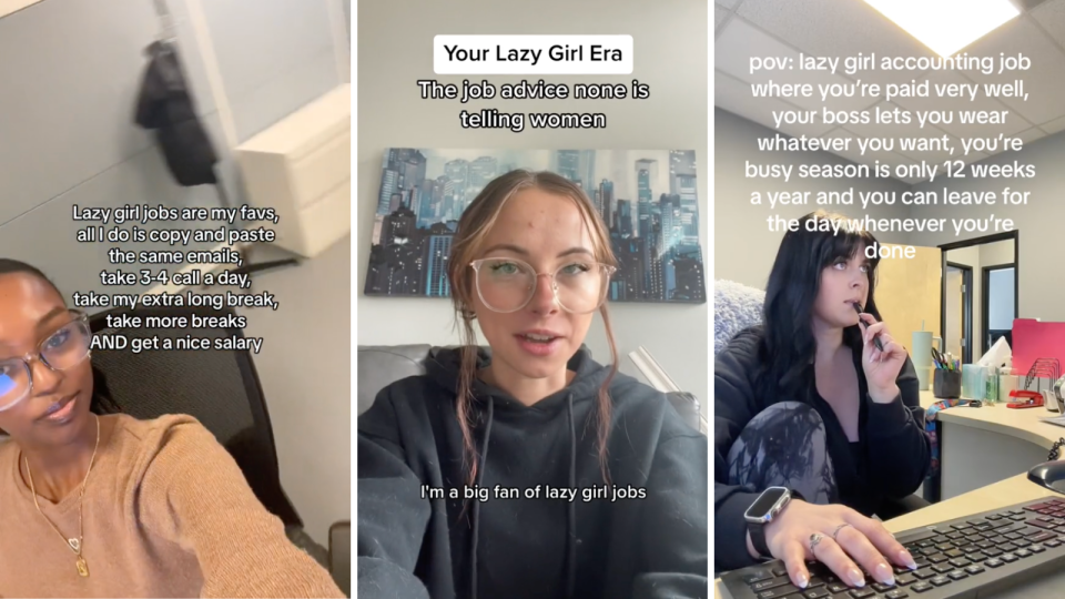 Lazy girl job work trend on TikTok.