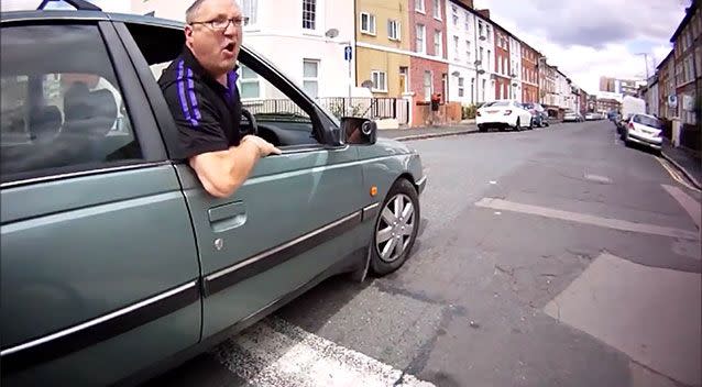 A friendly discussion about UK road rules. Photo: YouTube