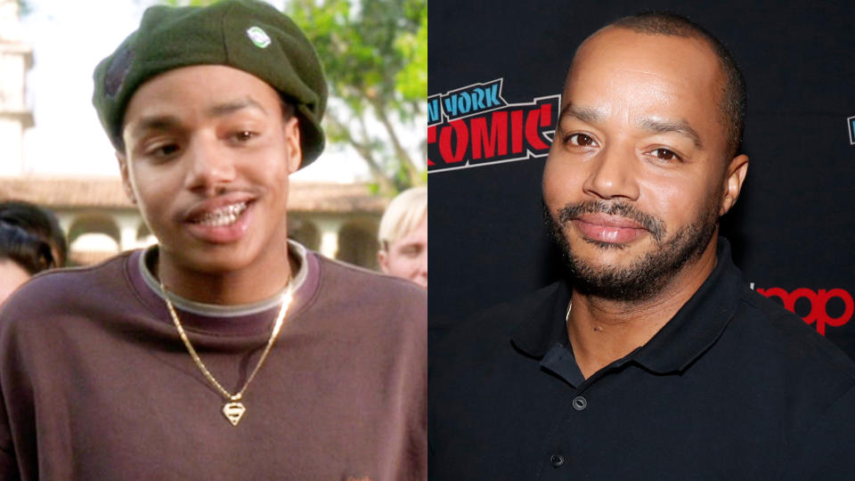 Donald Faison in 'Clueless' and in 2019. (Credit: Paramount/CBS/Lou Rocco/ABC/Getty Images)