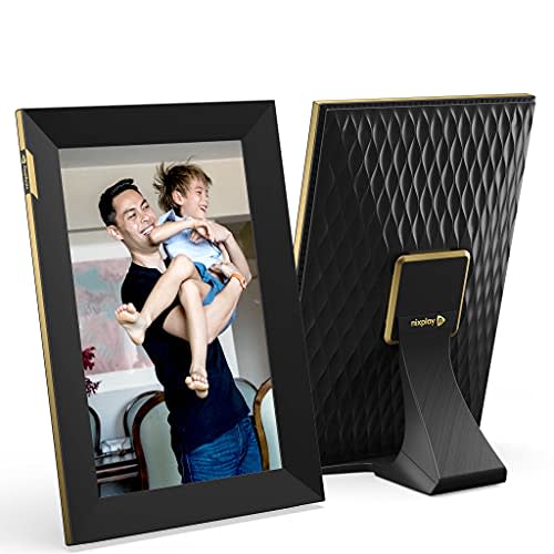 Nixplay 10.1 inch Touch Screen Smart Digital Picture Frame with WiFi (W10K) - Black Gold - Unli…