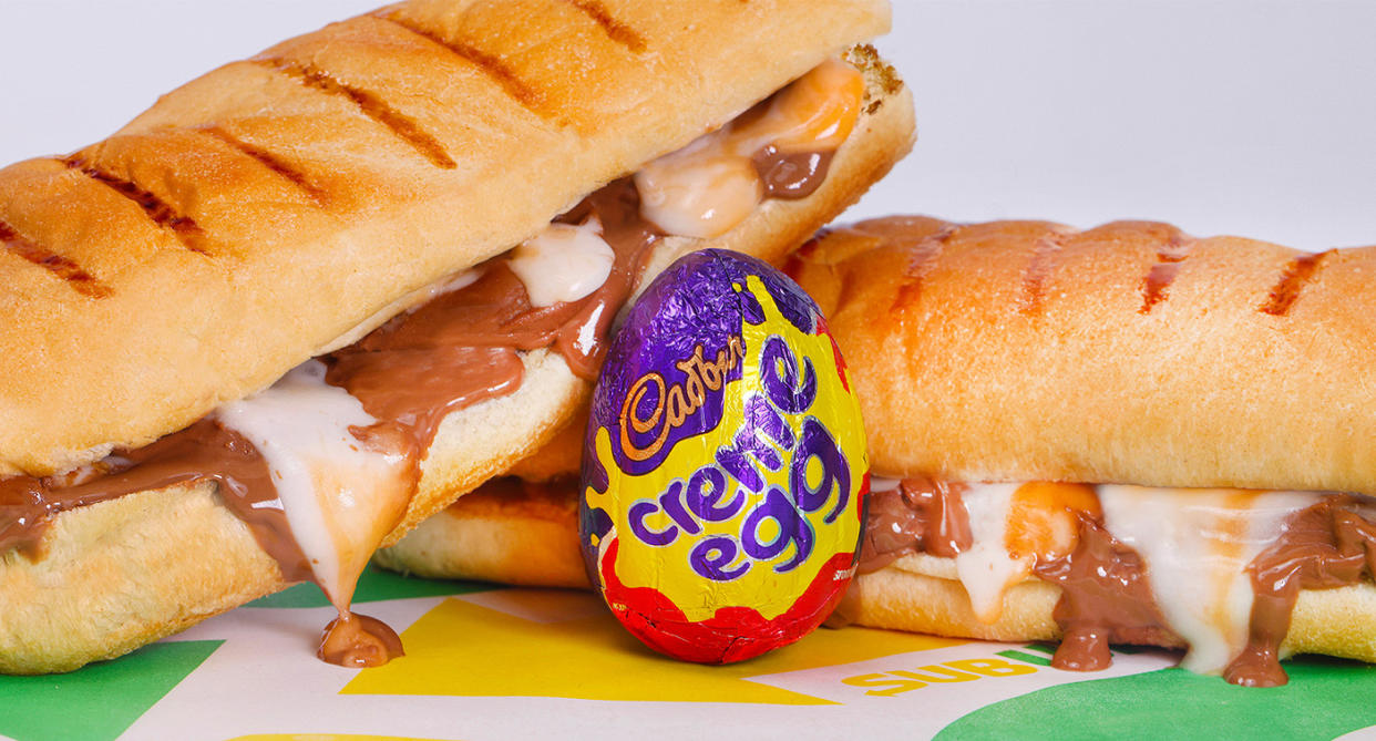 Creme Egg Subway. (Subway/Cadbury Creme Egg)