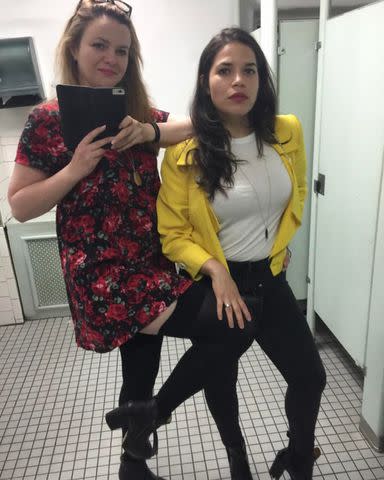 <p>America Ferrera/ Instagram</p> America Ferrera and Amber Tamblyn