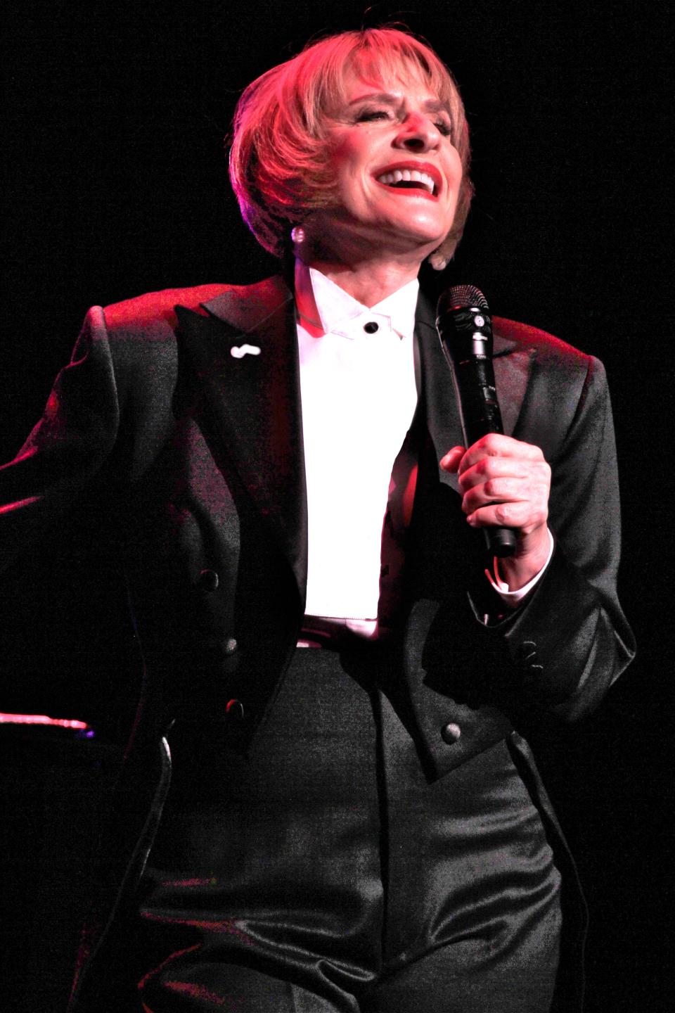 Patti Lupone performs "Don't Mess with Broadway" at The Tilles Center in Brookville, N.Y., on March 19, 2023.