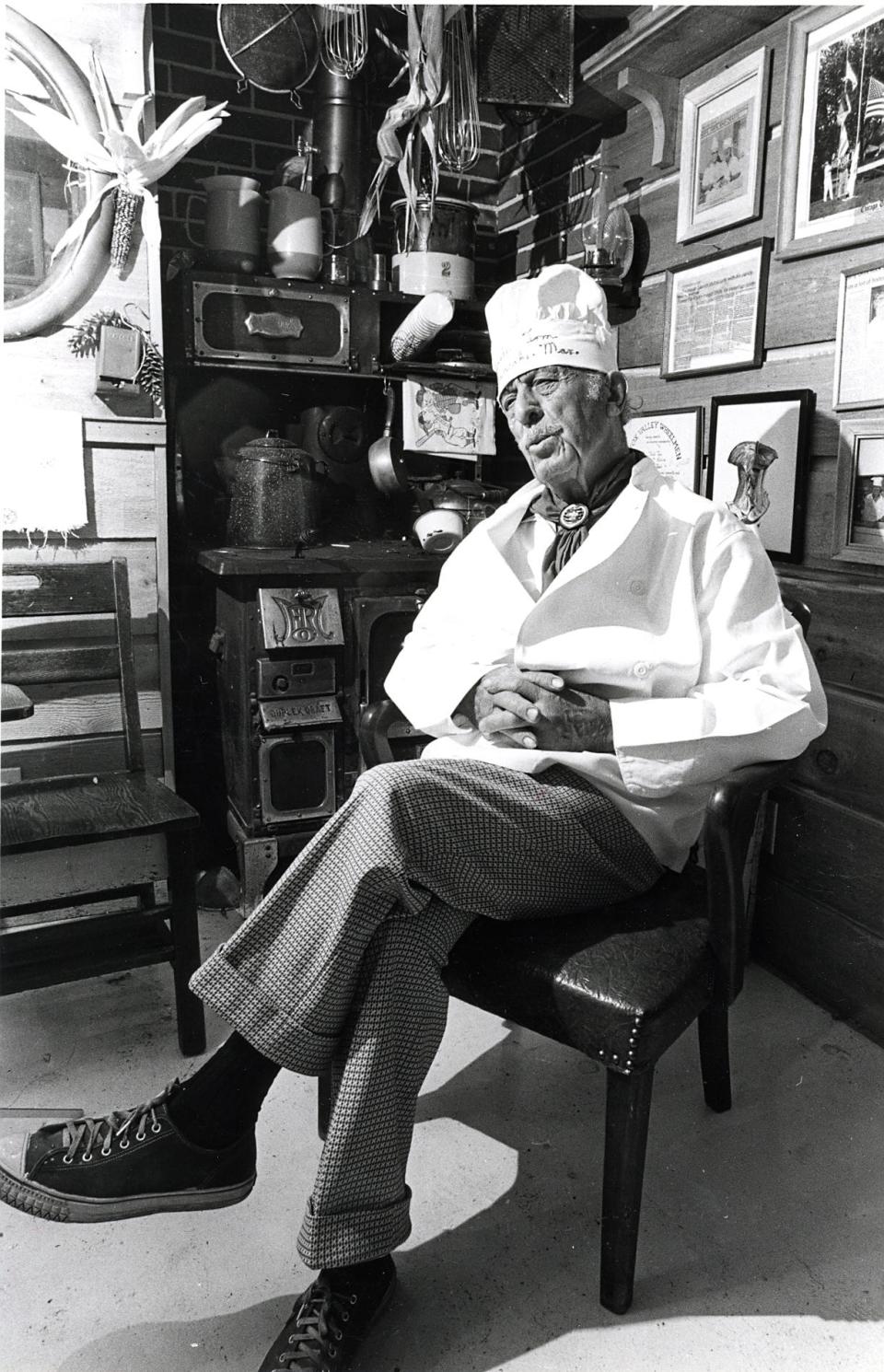 Tom Collis, founder of Uncle Tom's Candy Shop, in 1985.