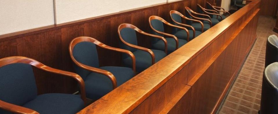 Jury seats stock image