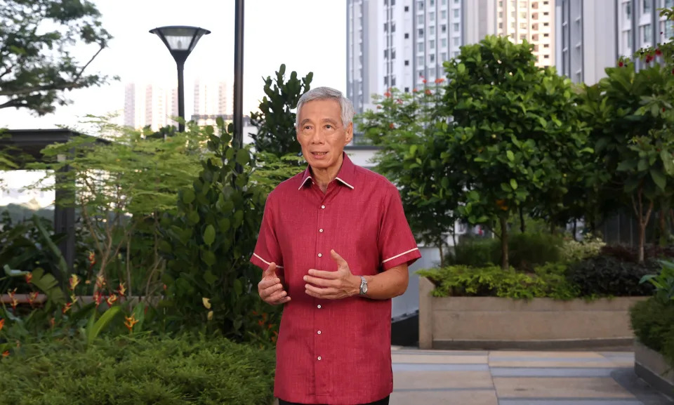 Prime Minister Lee Hsien Loong delivering his National Day message. (PHOTO: Ministry of Communications and Information)`